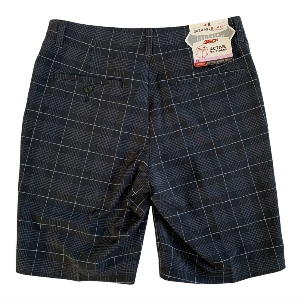 Men's Grand Slam MotionFlow 360 Plaid Golf Shorts! - Picture 7 of 8